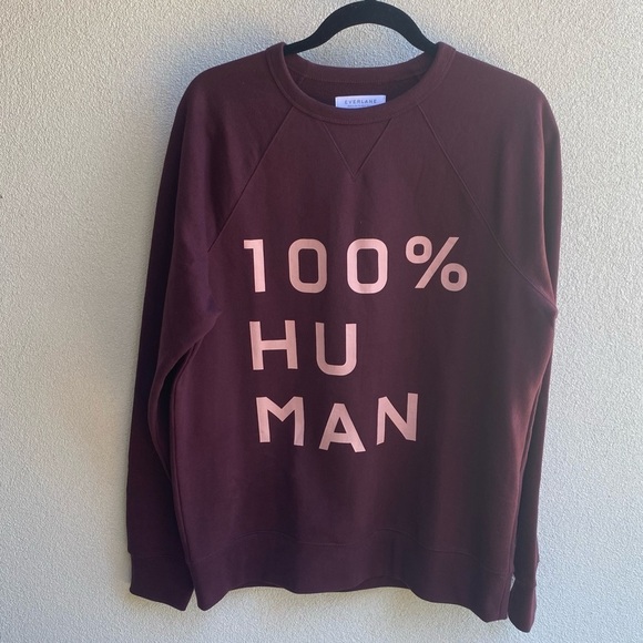 Everlane Unisex Crewneck Sweater 100% Human - Picture 1 of 5